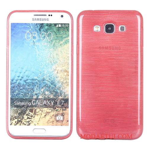 Futerał Samsung Galaxy J7 2015 Miękki Na Telefon Jedwab, Etui Samsung Galaxy J7 2015 Silikonowe Różowe