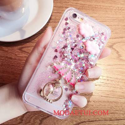 Futerał Samsung Galaxy J7 2015 Miękki Na Telefon Wiszące Ozdoby, Etui Samsung Galaxy J7 2015 Rhinestone Quicksand Różowe