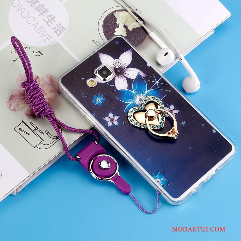 Futerał Samsung Galaxy J7 2015 Miękki Purpurowyna Telefon, Etui Samsung Galaxy J7 2015 Silikonowe Anti-fall