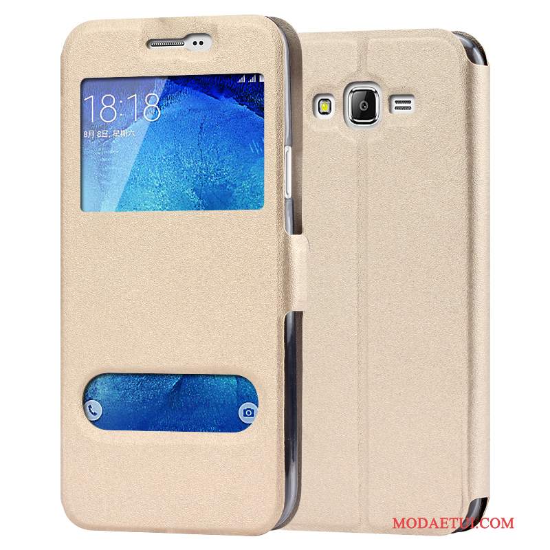 Futerał Samsung Galaxy J7 2015 Ochraniacz Niebieskina Telefon, Etui Samsung Galaxy J7 2015 Skóra