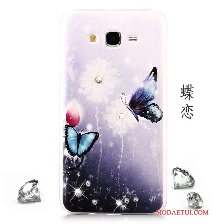 Futerał Samsung Galaxy J7 2015 Rhinestone Anti-fallna Telefon, Etui Samsung Galaxy J7 2015 Kolor Nubuku Tendencja