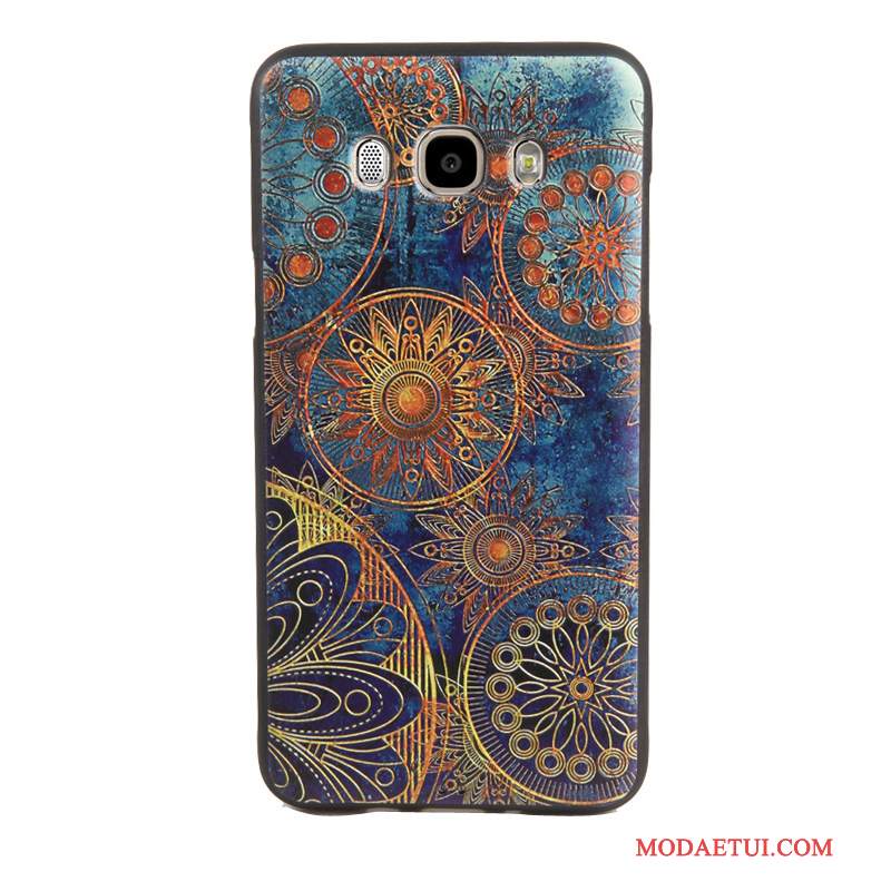 Futerał Samsung Galaxy J7 2016 Relief Filmyna Telefon, Etui Samsung Galaxy J7 2016 Kreskówka Szkło Hartowane