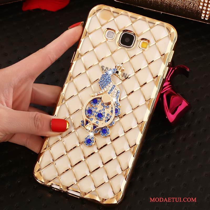 Futerał Samsung Galaxy J7 2016 Rhinestone Klamra Różowe, Etui Samsung Galaxy J7 2016 Ochraniacz Ring