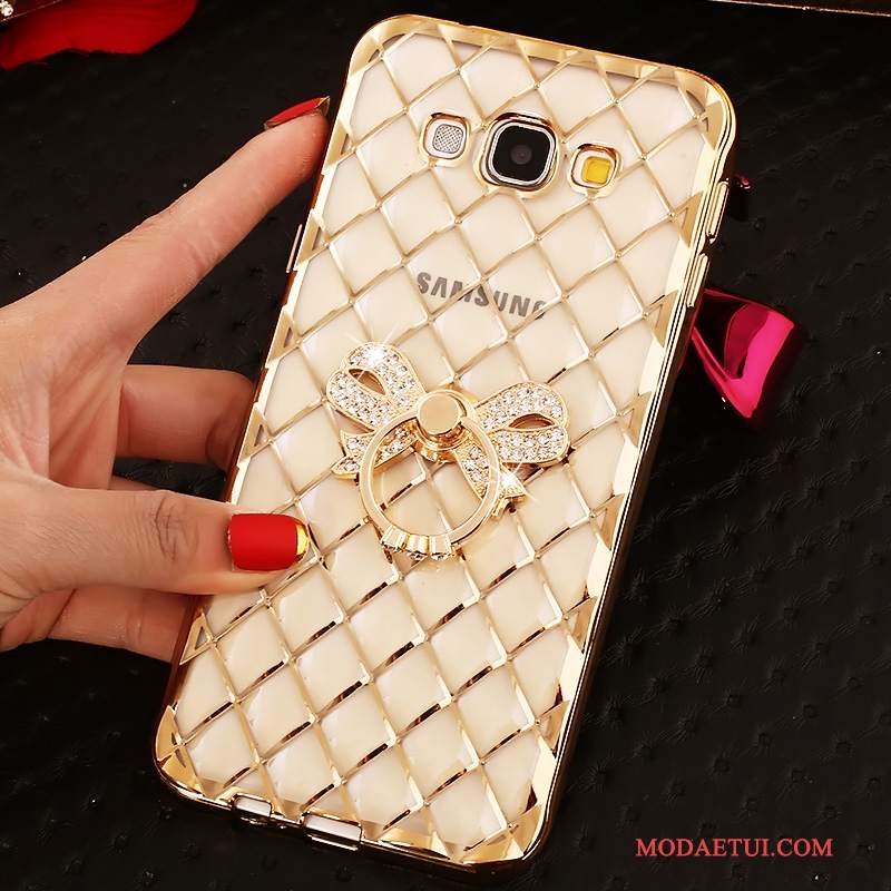 Futerał Samsung Galaxy J7 2016 Rhinestone Klamra Różowe, Etui Samsung Galaxy J7 2016 Ochraniacz Ring