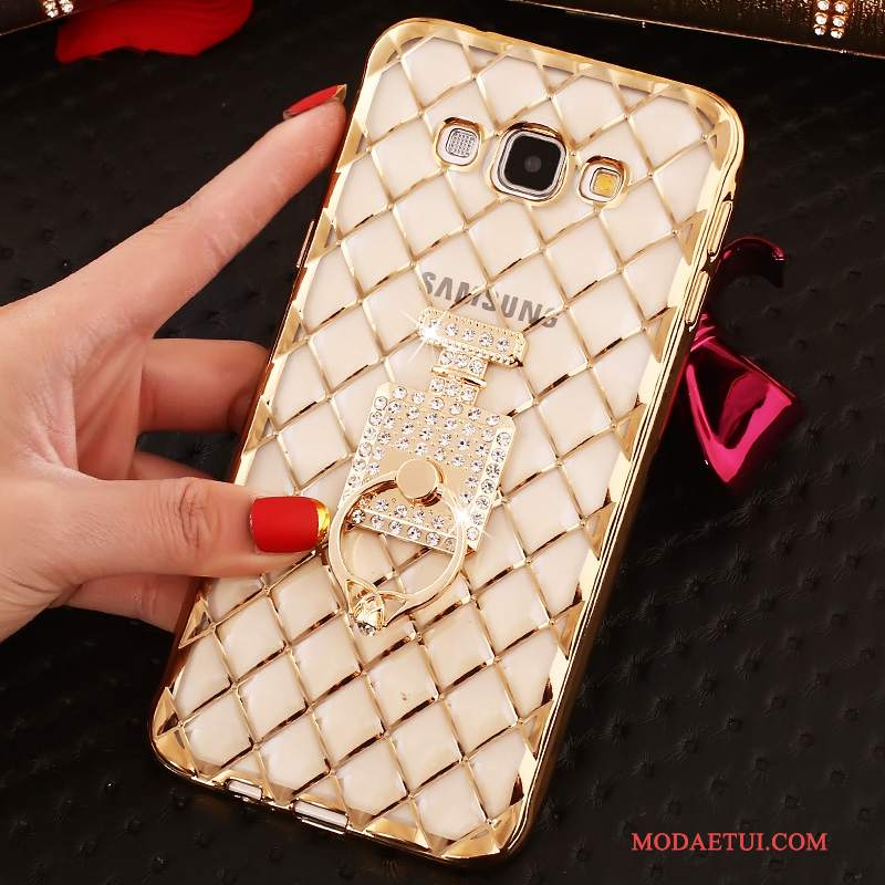 Futerał Samsung Galaxy J7 2016 Rhinestone Klamra Różowe, Etui Samsung Galaxy J7 2016 Ochraniacz Ring