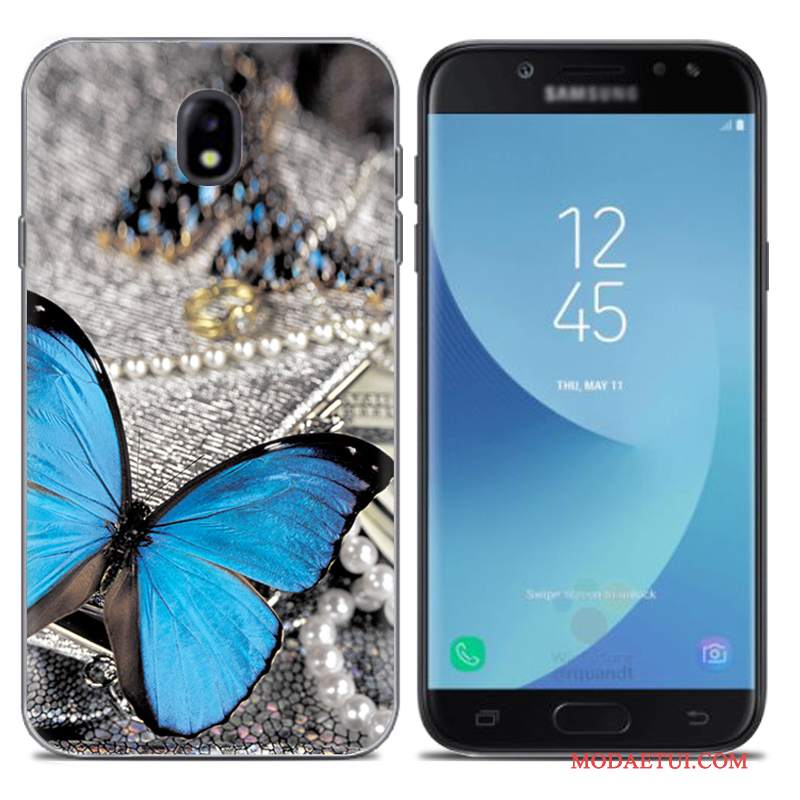 Futerał Samsung Galaxy J7 2017 Kreatywne Europana Telefon, Etui Samsung Galaxy J7 2017 Miękki Szary