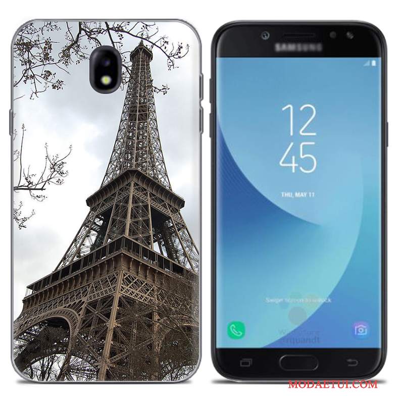 Futerał Samsung Galaxy J7 2017 Kreatywne Europana Telefon, Etui Samsung Galaxy J7 2017 Miękki Szary