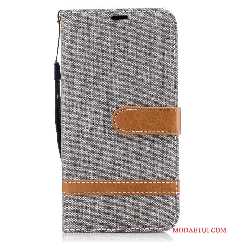 Futerał Samsung Galaxy J7 2017 Portfel Czerwony Denim, Etui Samsung Galaxy J7 2017 Torby