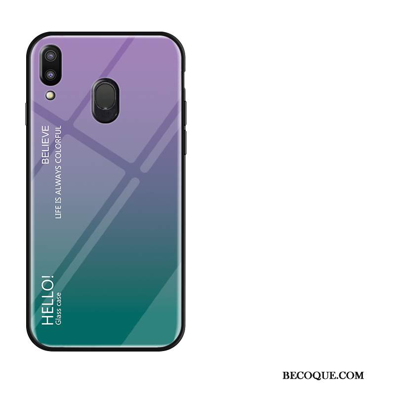 Futerał Samsung Galaxy M20 Silikonowe Żółty Anti-fall, Etui Samsung Galaxy M20 Miękki Gradient Czerwony Netto