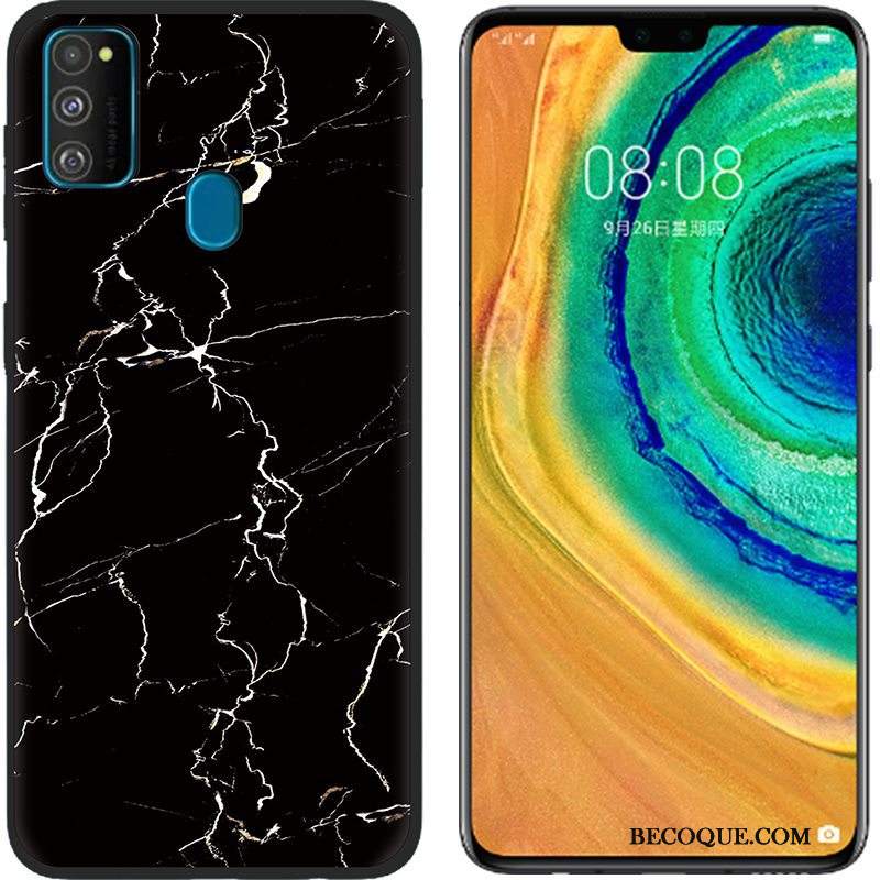 Futerał Samsung Galaxy M30s Miękki Różowe Płótno, Etui Samsung Galaxy M30s Silikonowe Anti-fallna Telefon