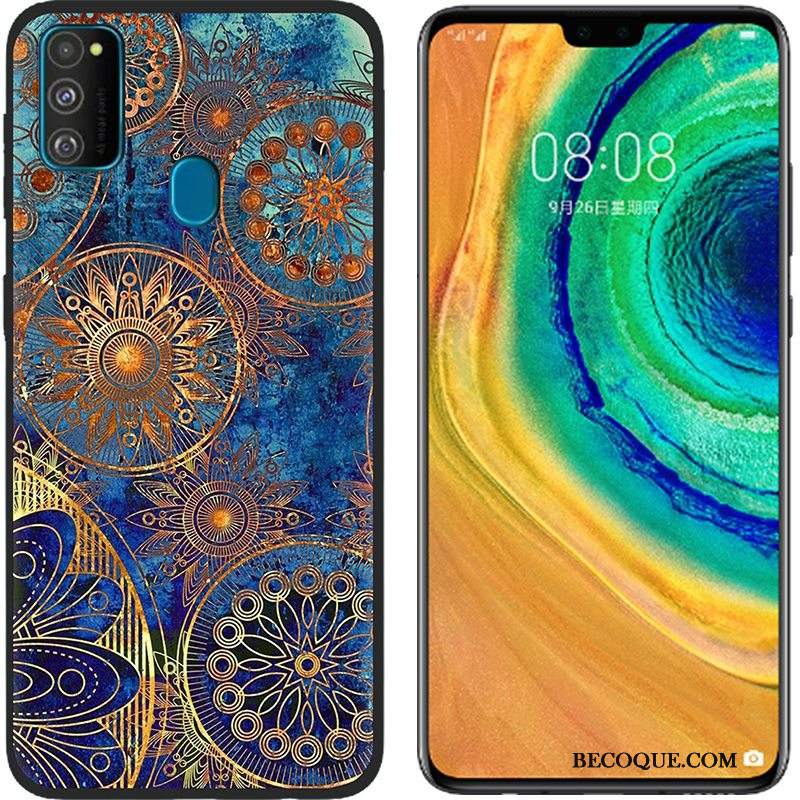 Futerał Samsung Galaxy M30s Miękki Różowe Płótno, Etui Samsung Galaxy M30s Silikonowe Anti-fallna Telefon