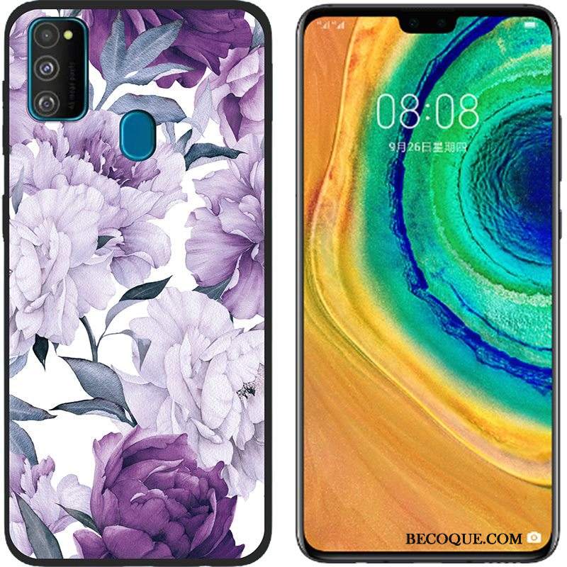 Futerał Samsung Galaxy M30s Miękki Różowe Płótno, Etui Samsung Galaxy M30s Silikonowe Anti-fallna Telefon