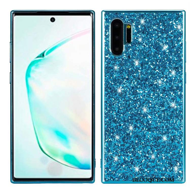 Futerał Samsung Galaxy Note 10+ Kreatywne Na Telefon Anti-fall, Etui Samsung Galaxy Note 10+ Ochraniacz Proszek Niebieski