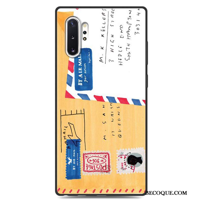 Futerał Samsung Galaxy Note 10+ Kreatywne Na Telefon Żółty, Etui Samsung Galaxy Note 10+ Silikonowe Nubuku Anti-fall