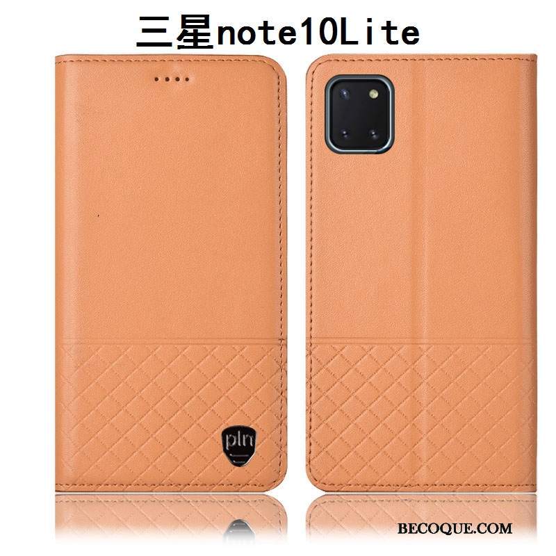 Futerał Samsung Galaxy Note 10 Lite Torby Na Telefon Anti-fall, Etui Samsung Galaxy Note 10 Lite Skóra Czarny