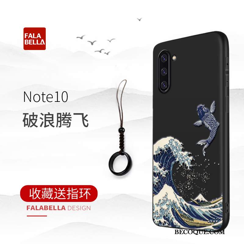 Futerał Samsung Galaxy Note 10 Relief Modna Marka Chiński Styl, Etui Samsung Galaxy Note 10 Ochraniacz Nowy Anti-fall