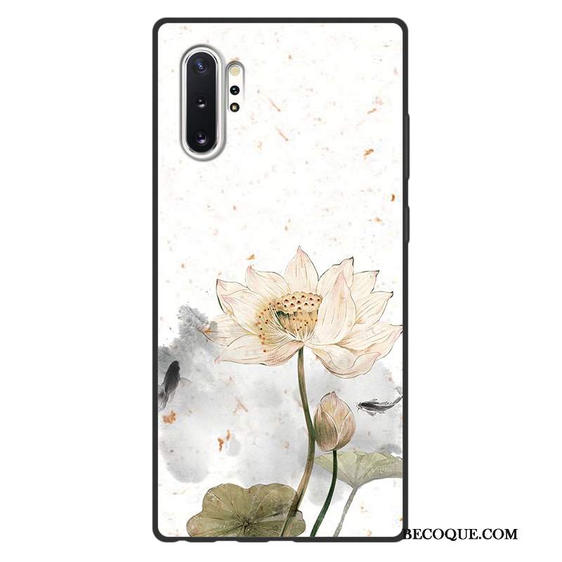 Futerał Samsung Galaxy Note 10+ Vintage Zielony Chiński Styl, Etui Samsung Galaxy Note 10+ Ochraniacz Anti-fall Sztuka