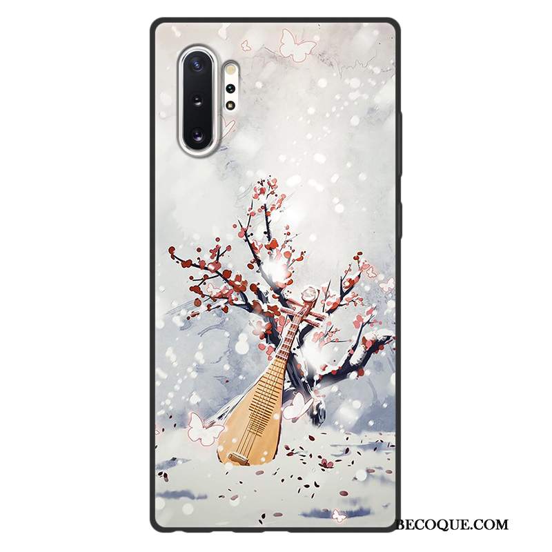 Futerał Samsung Galaxy Note 10+ Vintage Zielony Chiński Styl, Etui Samsung Galaxy Note 10+ Ochraniacz Anti-fall Sztuka