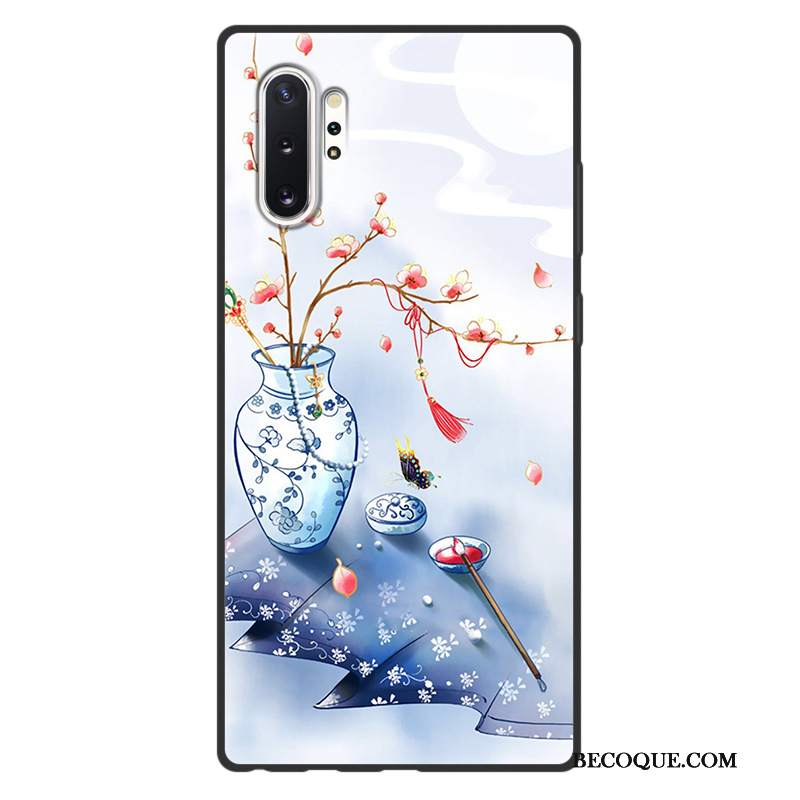 Futerał Samsung Galaxy Note 10+ Vintage Zielony Chiński Styl, Etui Samsung Galaxy Note 10+ Ochraniacz Anti-fall Sztuka