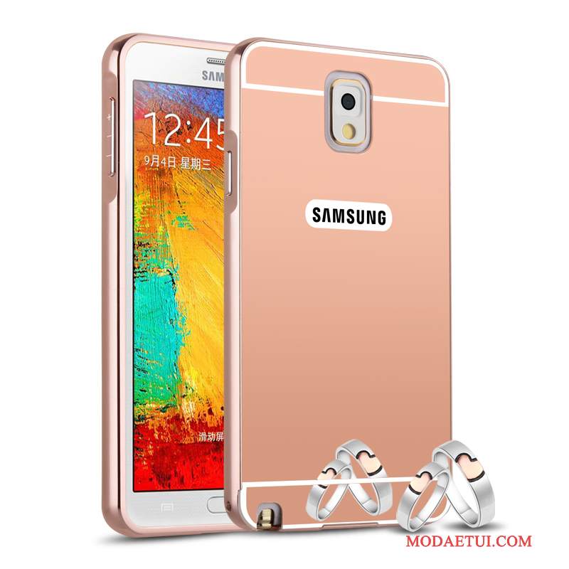 Futerał Samsung Galaxy Note 3 Metal Tylna Pokrywa Granica, Etui Samsung Galaxy Note 3 Ochraniacz Nowyna Telefon