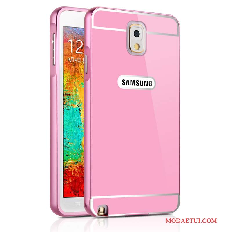 Futerał Samsung Galaxy Note 3 Metal Tylna Pokrywa Granica, Etui Samsung Galaxy Note 3 Ochraniacz Nowyna Telefon