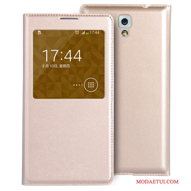 Futerał Samsung Galaxy Note 3 Pokrowce Purpurowyna Telefon, Etui Samsung Galaxy Note 3 Skóra Mini