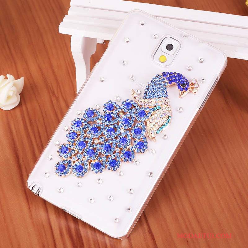 Futerał Samsung Galaxy Note 3 Rhinestone Tendencjana Telefon, Etui Samsung Galaxy Note 3 Ochraniacz Niebieski