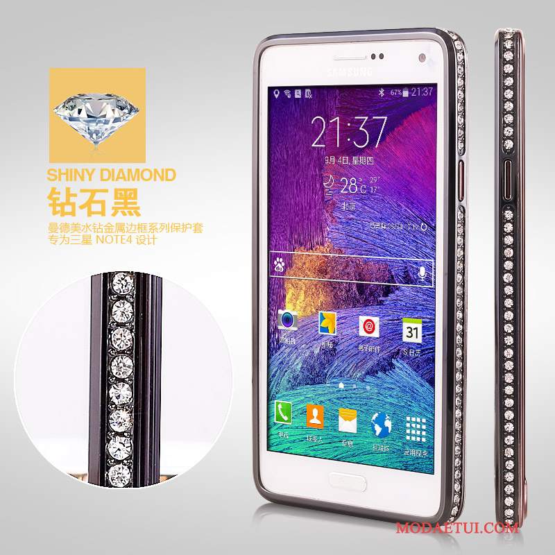 Futerał Samsung Galaxy Note 4 Metal Granicana Telefon, Etui Samsung Galaxy Note 4 Ochraniacz Tendencja Złoto