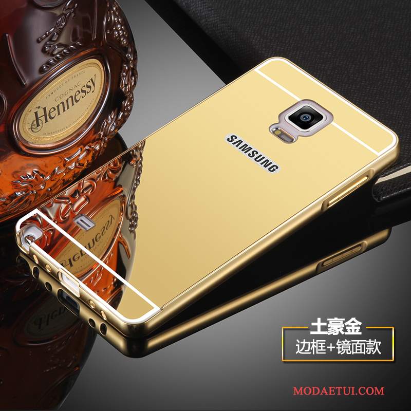 Futerał Samsung Galaxy Note 4 Metal Lustro Anti-fall, Etui Samsung Galaxy Note 4 Ochraniacz Srebrona Telefon