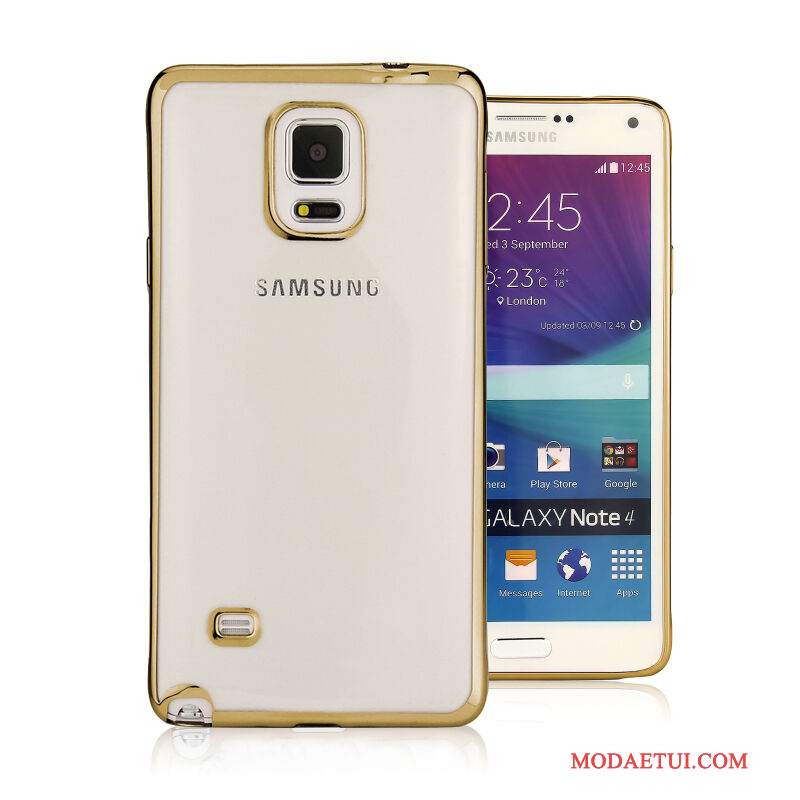 Futerał Samsung Galaxy Note 4 Ochraniacz Przezroczystyna Telefon, Etui Samsung Galaxy Note 4 Miękki Poszycie Złoto