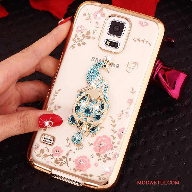 Futerał Samsung Galaxy Note 4 Rhinestone Złoto Ring, Etui Samsung Galaxy Note 4 Silikonowe