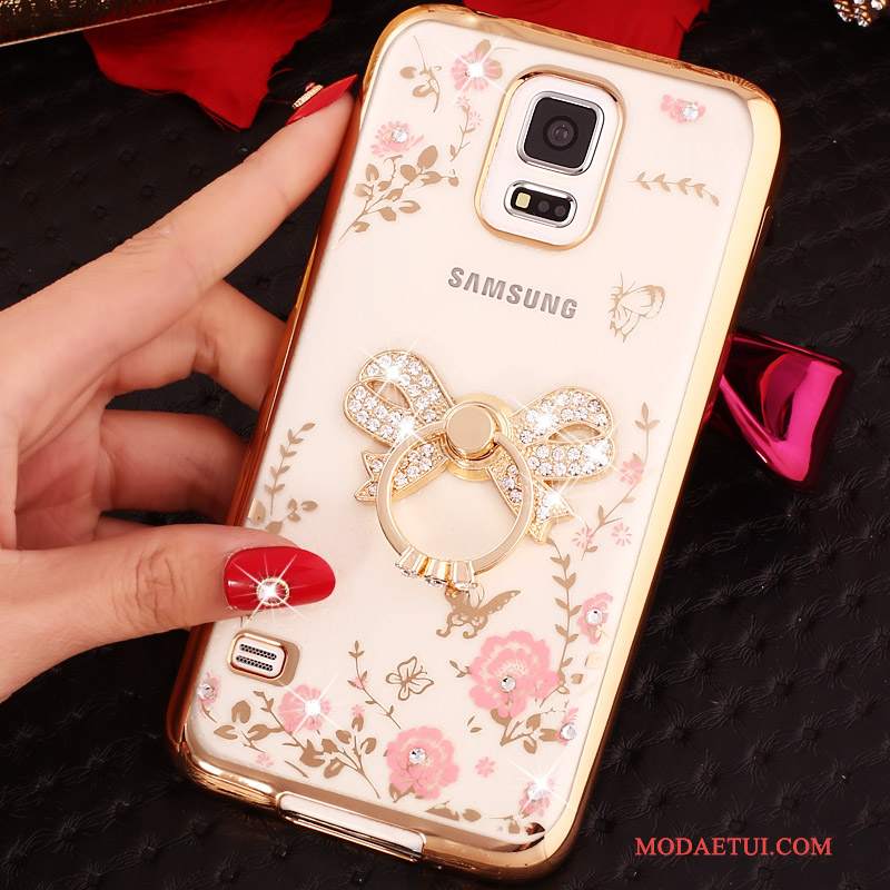 Futerał Samsung Galaxy Note 4 Rhinestone Złoto Ring, Etui Samsung Galaxy Note 4 Silikonowe