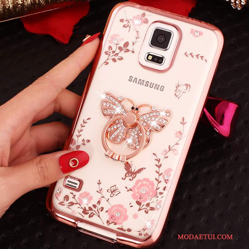 Futerał Samsung Galaxy Note 4 Rhinestone Złoto Ring, Etui Samsung Galaxy Note 4 Silikonowe