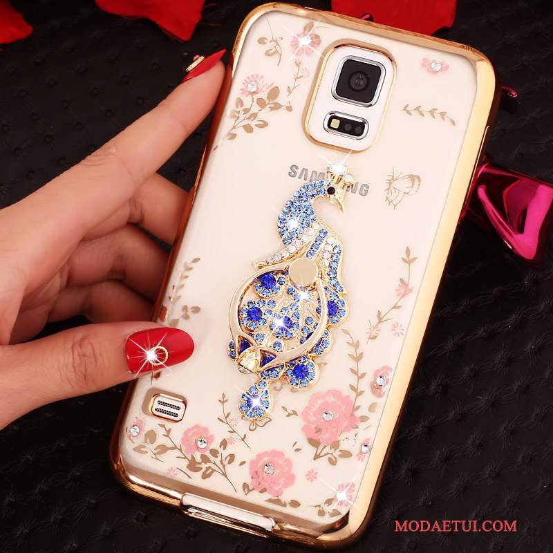 Futerał Samsung Galaxy Note 4 Rhinestone Złoto Ring, Etui Samsung Galaxy Note 4 Silikonowe