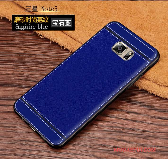Futerał Samsung Galaxy Note 5 Miękki Nowy Nubuku, Etui Samsung Galaxy Note 5 Ochraniacz Czarny Anti-fall