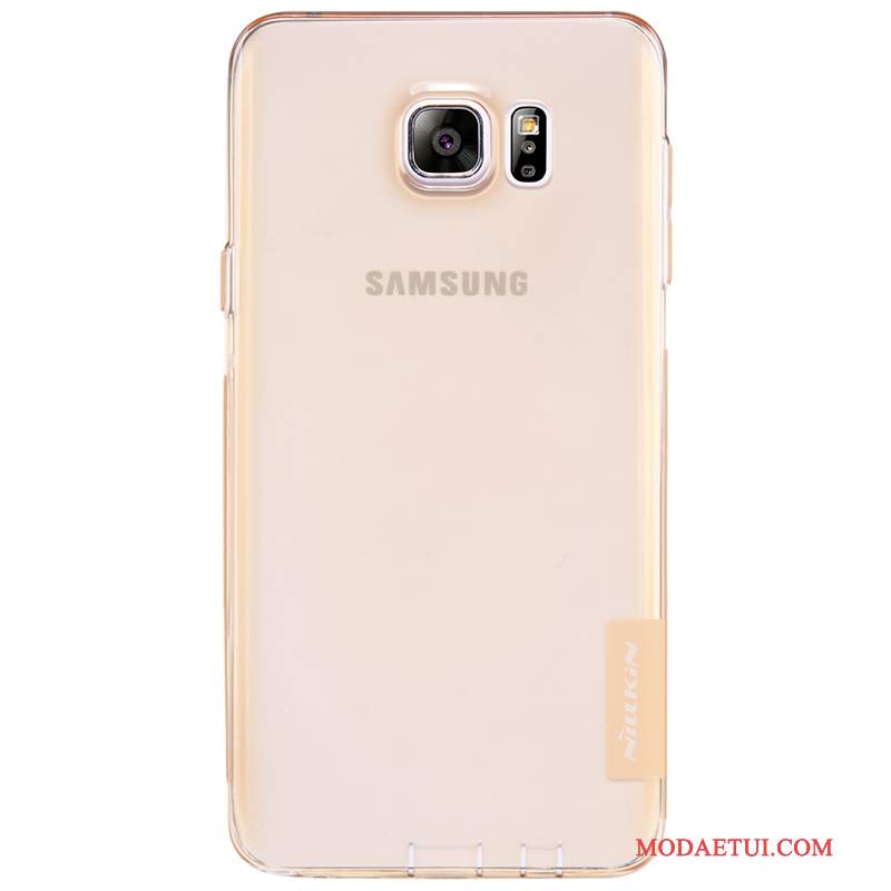 Futerał Samsung Galaxy Note 5 Miękki Złoto Przezroczysty, Etui Samsung Galaxy Note 5 Ochraniacz Niebieski