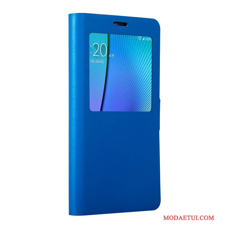 Futerał Samsung Galaxy Note 5 Ochraniacz Niebieskina Telefon, Etui Samsung Galaxy Note 5 Skóra