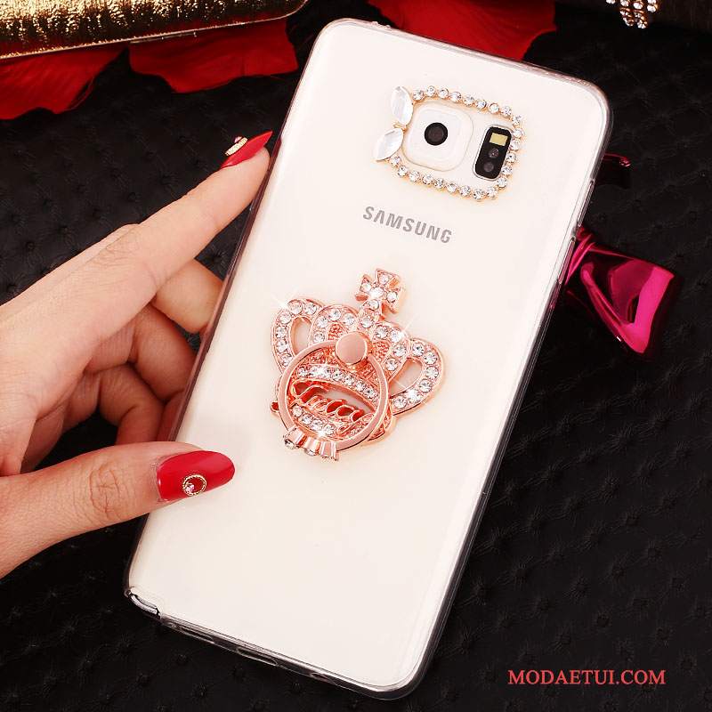 Futerał Samsung Galaxy Note 5 Rhinestone Biały, Etui Samsung Galaxy Note 5 Ochraniacz