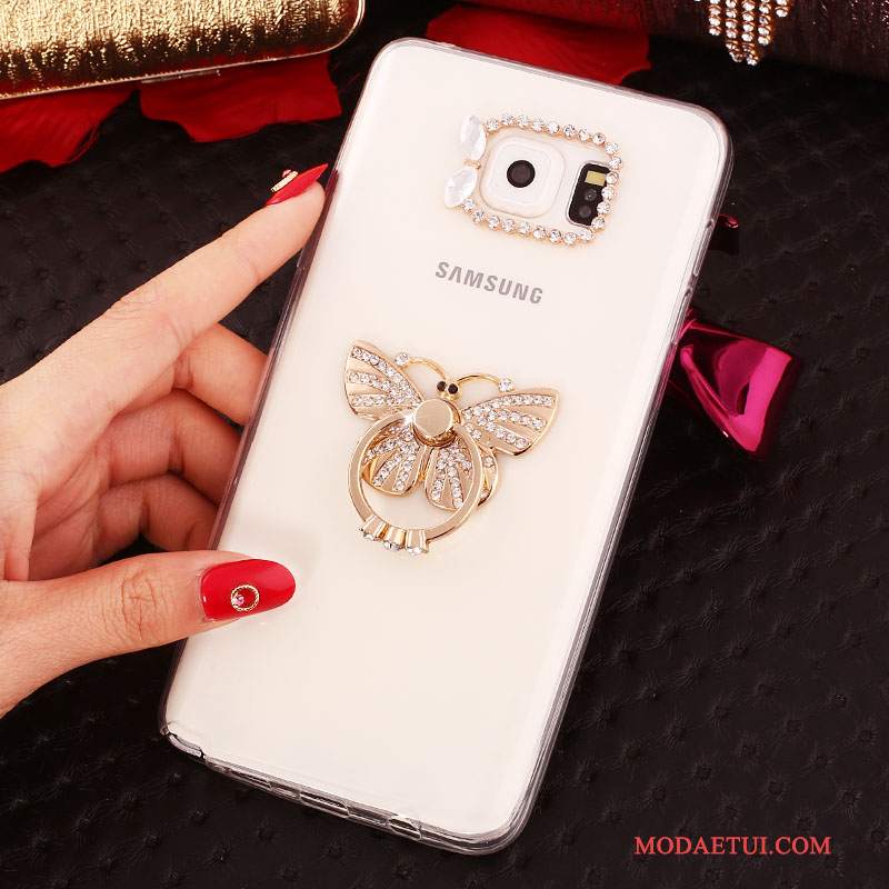 Futerał Samsung Galaxy Note 5 Rhinestone Biały, Etui Samsung Galaxy Note 5 Ochraniacz