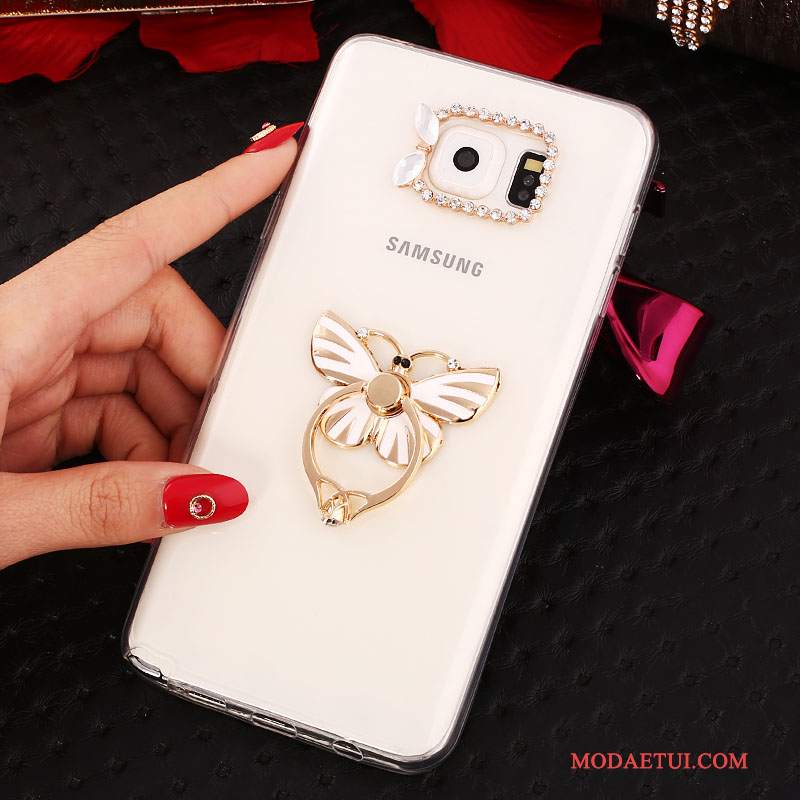 Futerał Samsung Galaxy Note 5 Rhinestone Biały, Etui Samsung Galaxy Note 5 Ochraniacz