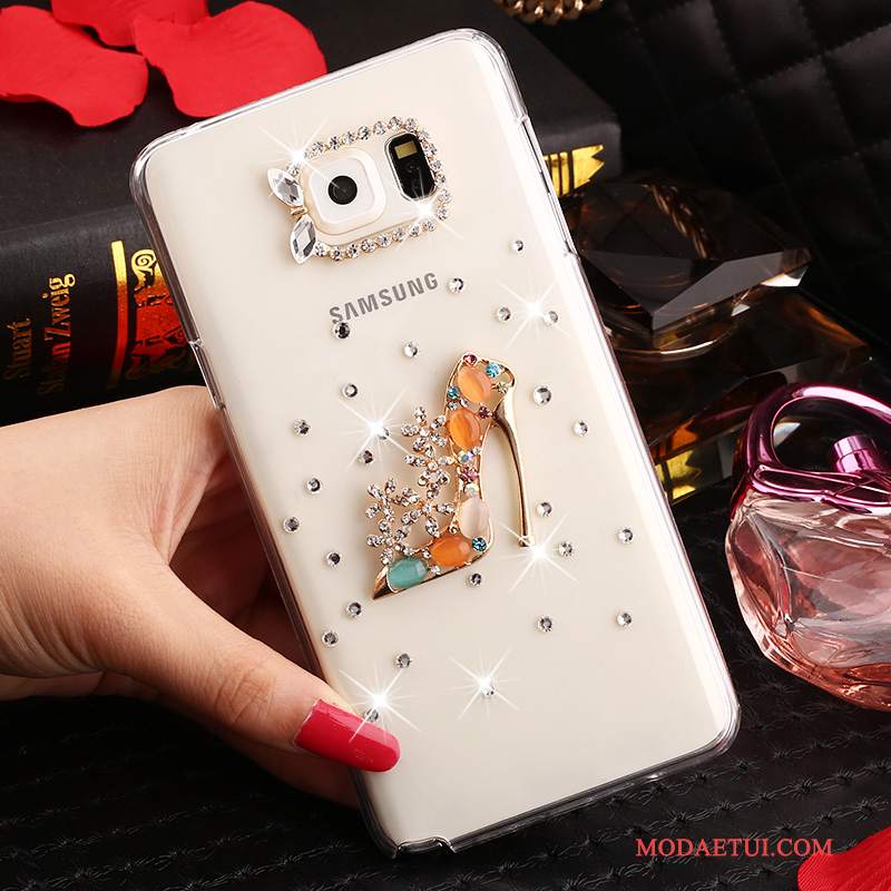 Futerał Samsung Galaxy Note 5 Rhinestone Przezroczysty Biały, Etui Samsung Galaxy Note 5 Ochraniacz Anti-fallna Telefon