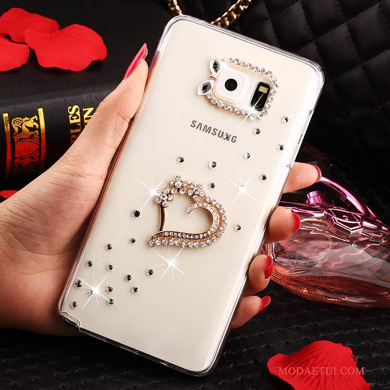 Futerał Samsung Galaxy Note 5 Rhinestone Przezroczysty Biały, Etui Samsung Galaxy Note 5 Ochraniacz Anti-fallna Telefon