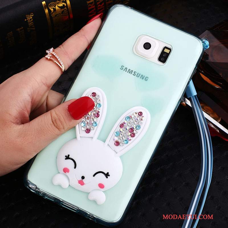 Futerał Samsung Galaxy Note 5 Rhinestone Purpurowyna Telefon, Etui Samsung Galaxy Note 5 Silikonowe Wiszące Ozdoby Przezroczysty