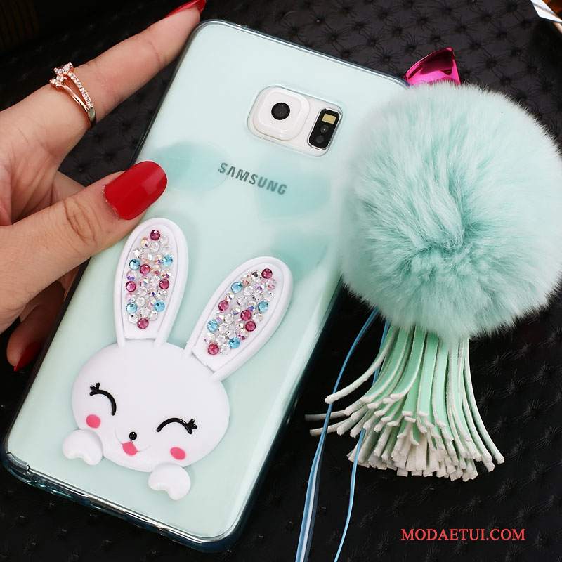 Futerał Samsung Galaxy Note 5 Rhinestone Purpurowyna Telefon, Etui Samsung Galaxy Note 5 Silikonowe Wiszące Ozdoby Przezroczysty