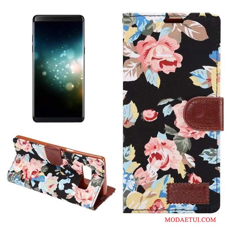 Futerał Samsung Galaxy Note 8 Kolor Wzór Kwiaty, Etui Samsung Galaxy Note 8 Silikonowe Płótno