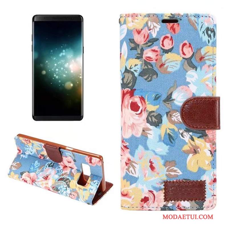 Futerał Samsung Galaxy Note 8 Kolor Wzór Kwiaty, Etui Samsung Galaxy Note 8 Silikonowe Płótno