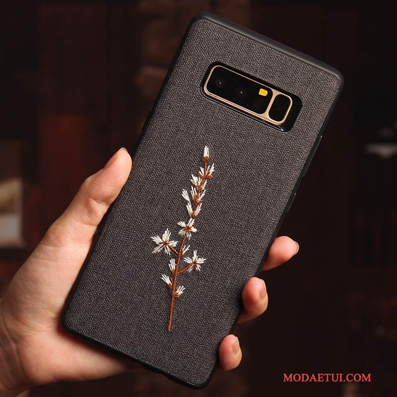 Futerał Samsung Galaxy Note 8 Kreatywne Kwiaty Anti-fall, Etui Samsung Galaxy Note 8 Ochraniacz Na Telefon Z Haftem