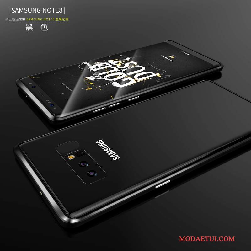 Futerał Samsung Galaxy Note 8 Kreatywne Tendencja Wiszące Ozdoby, Etui Samsung Galaxy Note 8 Metal Purpurowy Cienkie