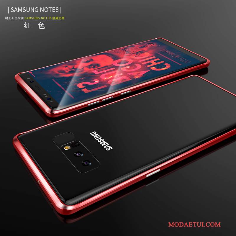 Futerał Samsung Galaxy Note 8 Kreatywne Tendencja Wiszące Ozdoby, Etui Samsung Galaxy Note 8 Metal Purpurowy Cienkie