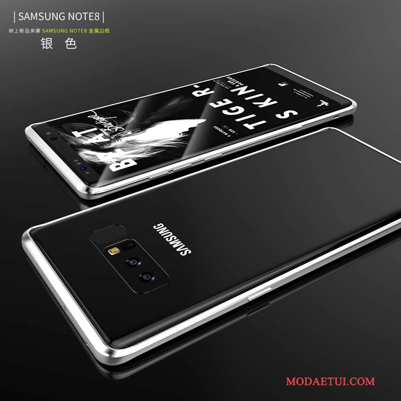 Futerał Samsung Galaxy Note 8 Kreatywne Tendencja Wiszące Ozdoby, Etui Samsung Galaxy Note 8 Metal Purpurowy Cienkie